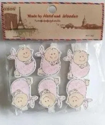 Klamerki ozdobne niemowlęce 6szt - Galeria Hobby