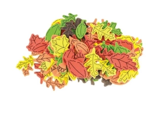 Naklejki z pianki liście 32szt - Brewis