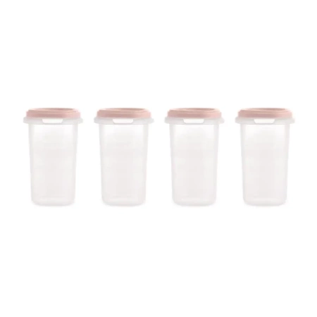 Pojemniki na żywność hermetycznie zamykane Dolce 4x330 ml - cukierkowe