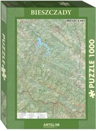 Puzzle 1000 - Bieszczady mapa turystyczna - Artglob