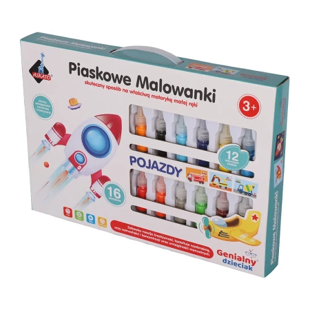 Genialny dzieciak. Piankowa wyklejanka Pojazdy - Askato