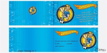 Zaproszenia Young Chłopiec wzór nr 07 10szt - Stamp