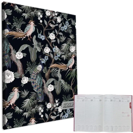 Kalendarz 2026 A4 tygodniowy Botanique Pawie - EV-Corp