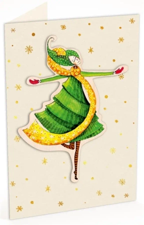 Karnet C6 naklejany + kop. Święta Tańcząca kobieta - Cozywood