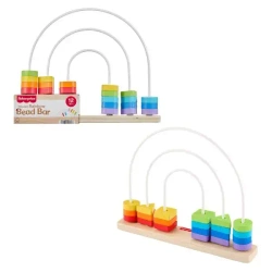 Fisher-Price. JFG15 Tęcza. Drewniane koraliki-kształty do przesuwania