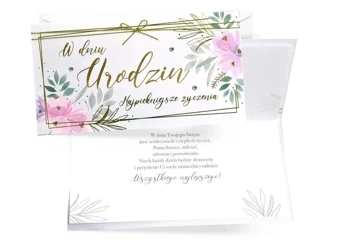 Karnet W dniu urodzin - Kukartka