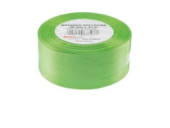 Wstążka satynowa zielone 38mmx32m - Brewis