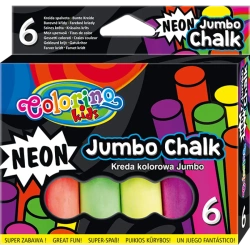 Kreda Colorino Kids neonowa jumbo 6 sztuk - PATIO
