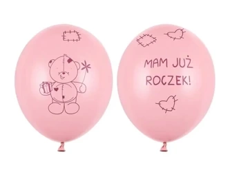 Balony Miś - mam już.. 30cm 6szt - PartyDeco