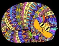 Kolorowanka Welwetowa Colorvelvet 47x35 cm Jednorożec Niebo + 12 flamastrów Carioca - Stepp Sp.z.o.o