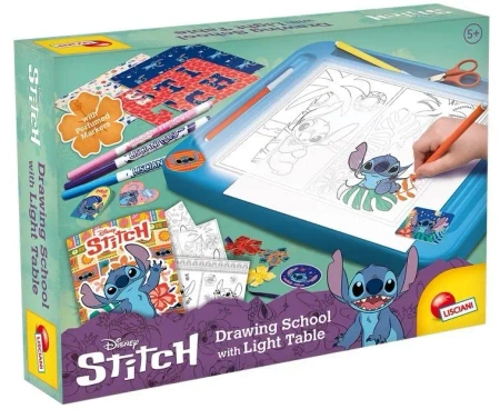 Stitch Szkoła rysowania z tablicą LED - Lisciani