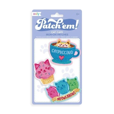 Naprasowanki Patch Em - Kocia Kawiarnia - Kolorowe Baloniki