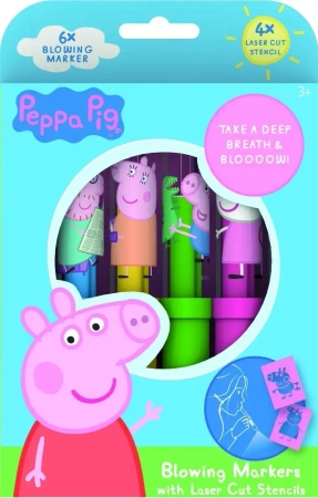Dmuchane markery Świnka Peppa 6 kolorów - Jiri models