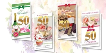 Karnet DL De Lux Urodziny 50 (10szt) - Top Graphic