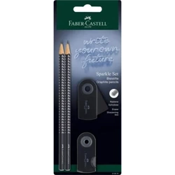 Ołówek 2szt + gumka + temperówka FABER CASTELL