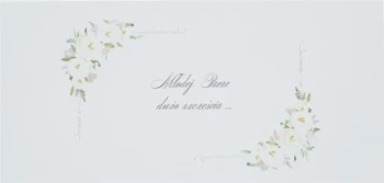 Karnet Ślub DL S48 - Młodej Parze dużo szczęścia - MAK