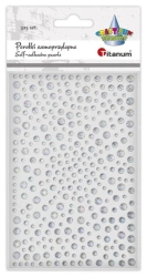 Kryształki samoprzylepne Okrągłe srebrne 325szt - Titanum