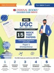 Oswaal NTA UGC NET/JRF/SET Paper-1 (Compulsory) | 15 Year's Mock Test Papers Teaching & Research Aptitude | Yearwise | 2015-2023 | For 2024 Exam - , Oswaal Editorial Board