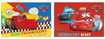 Blok techniczny A4/10K biały Cars - Beniamin