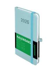 Kalendarz 2026 A6 Memofix TDW błękitny - -