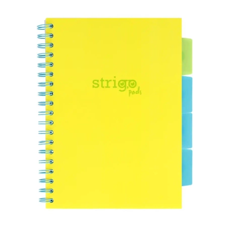 Kołozeszyt Strigo B5 Project Book Neon żółty kratka