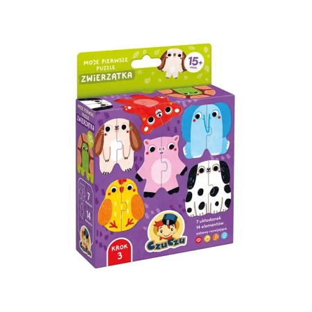 CzuCzu Moje pierwsze puzzle Zwierzątka 15m+ - CzuCzu