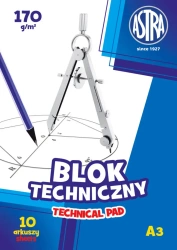 Blok techniczny A3, 10 arkuszy