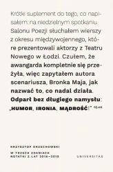eBook W trzech zdaniach Notatki z lat 2018/2019 - Krzysztof Orzechowski epub mobi