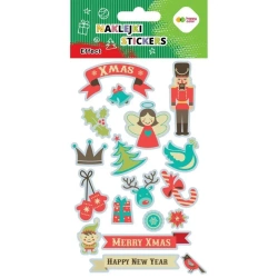 Naklejki Xmas 10x20cm HAPPY COLOR - GDD