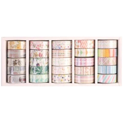 Display Taśma klejąca dekoracyjna Washi Tape Narcissus SET 4 display mix 25 sztuk - Narcissus