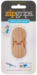 ZipGrip uchwyt na palce do telefonu Drewno - Thinking Gifts