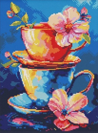 Diamentowa mozaika - Sekret picia herbaty 30x40cm - Ideyka