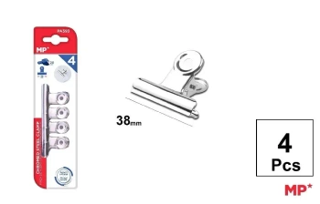 Klipsy biurowe metalowe srebrne 38mm 4szt - MP Main Paper