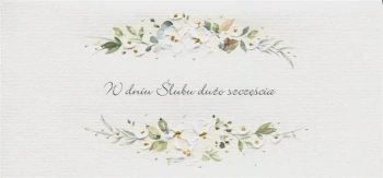 Karnet Ślub DL S58 - Dużo szczęścia kwiaty - MAK