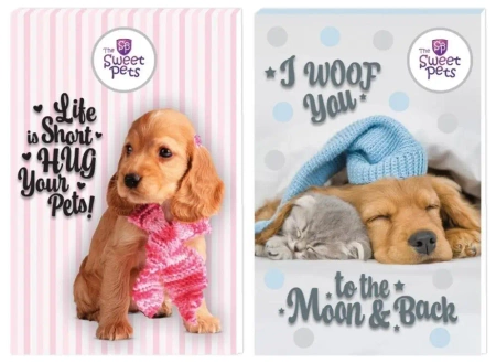 Notes A7/30K z poddrukiem The sweet pets (16szt) - Praca zbiorowa