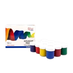 Farby gwasze 40ml 12 kolorów classic - Rosa
