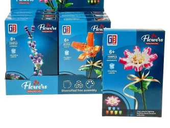 Klocki kwiaty ze światłem MIX - ADAR