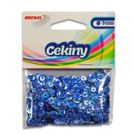 Cekiny hologramowe H 90 niebieski - Brewis