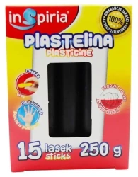 Plastelina czarna 15 lasek 250g - InSpiria