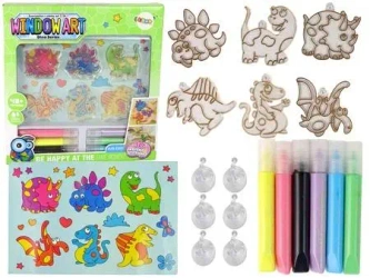 Witraże na okno dinozaury 3D - Leantoys