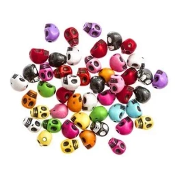 Koraliki czaszki multikolor 1cm 48szt - Dalprint dpCraft