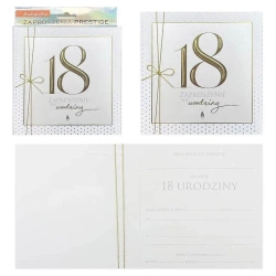 Zaproszenie Urodziny 18 5szt - Kukartka