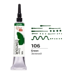 Farba aktylowa konturowa universal green 20ml - Rosa