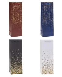 Torebka ozdobna na butelkę 12x36x9cm mix ROZETTE