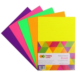 Tektura falista A4/5K mix Fluo HAPPY COLOR - GDD