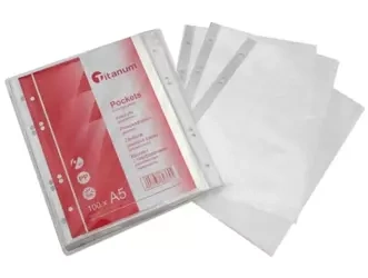 Koszulki A5 groszkowe 100szt - Titanum