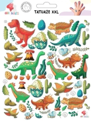Tatuaże zmywalne dla dzieci Dinozaury XXL - All4Kids