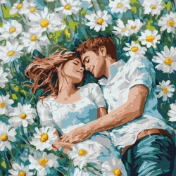 Malowanie po numerach - Twój uścisk 40x40cm - Ideyka