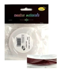 Drut stalowy 0.3mm duża szpula 100mb bordowy - Galeria Hobby