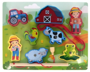 Układanka drewniana magnetyczna Farma - MEGA CREATIVE